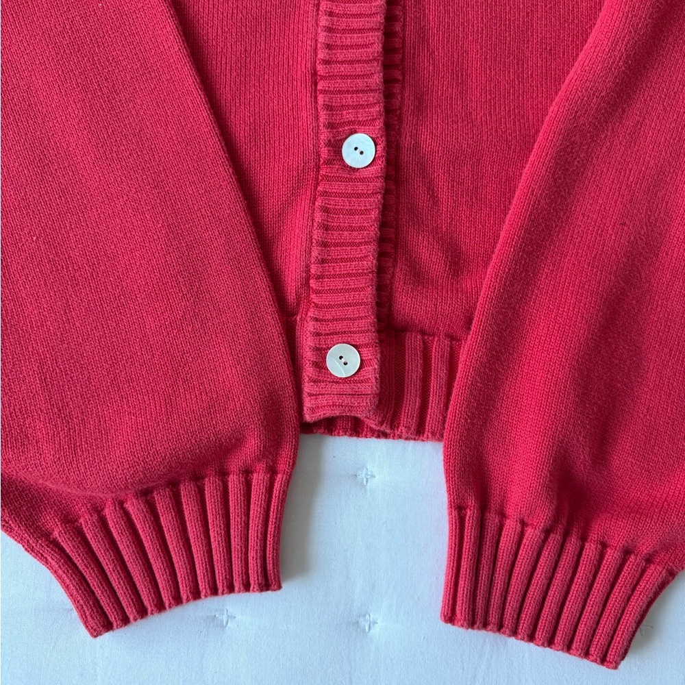 Donni Cotton Knit Cardigan Red - Picture 10 of 12